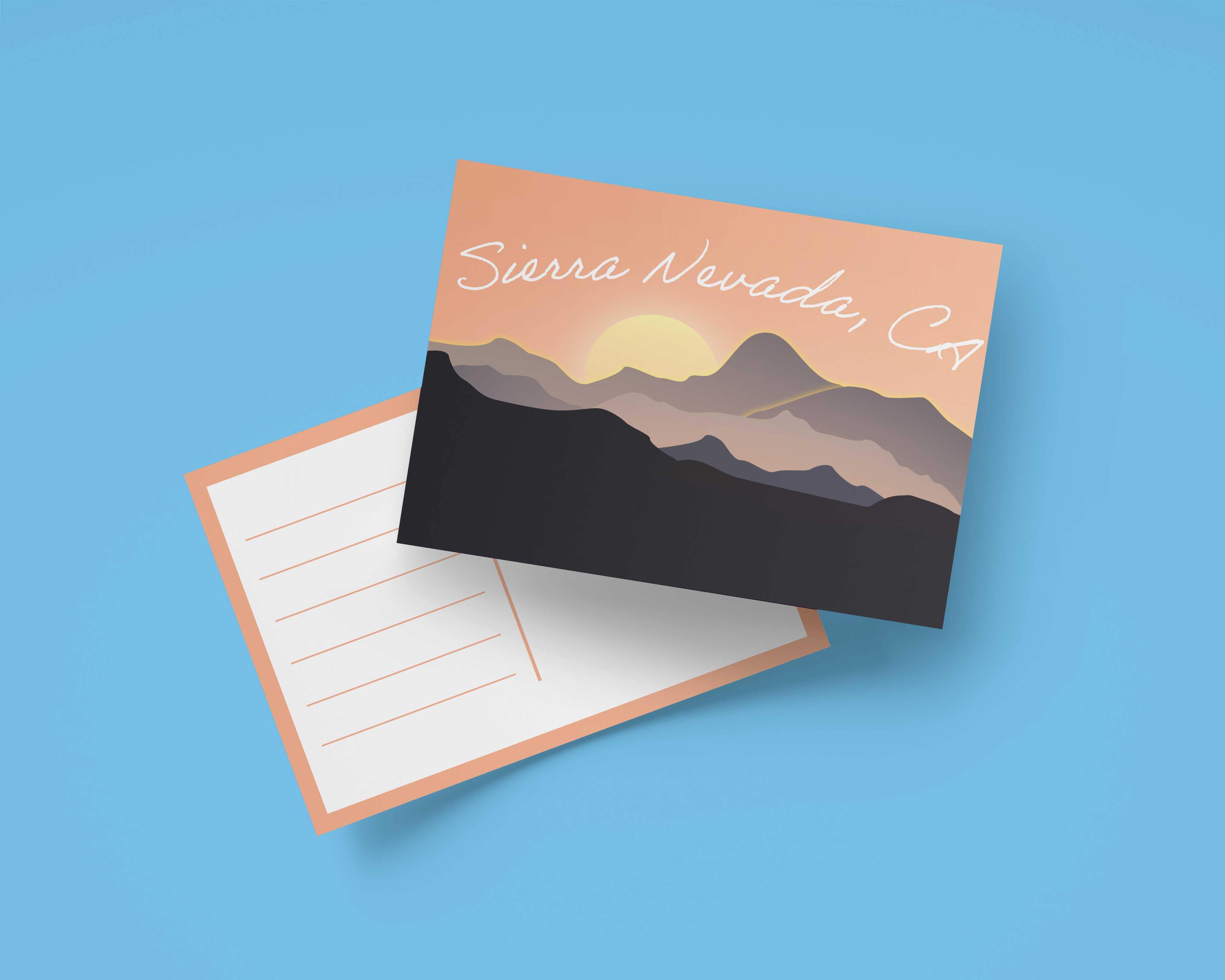 Mountain Landscape Sunrise Postcard