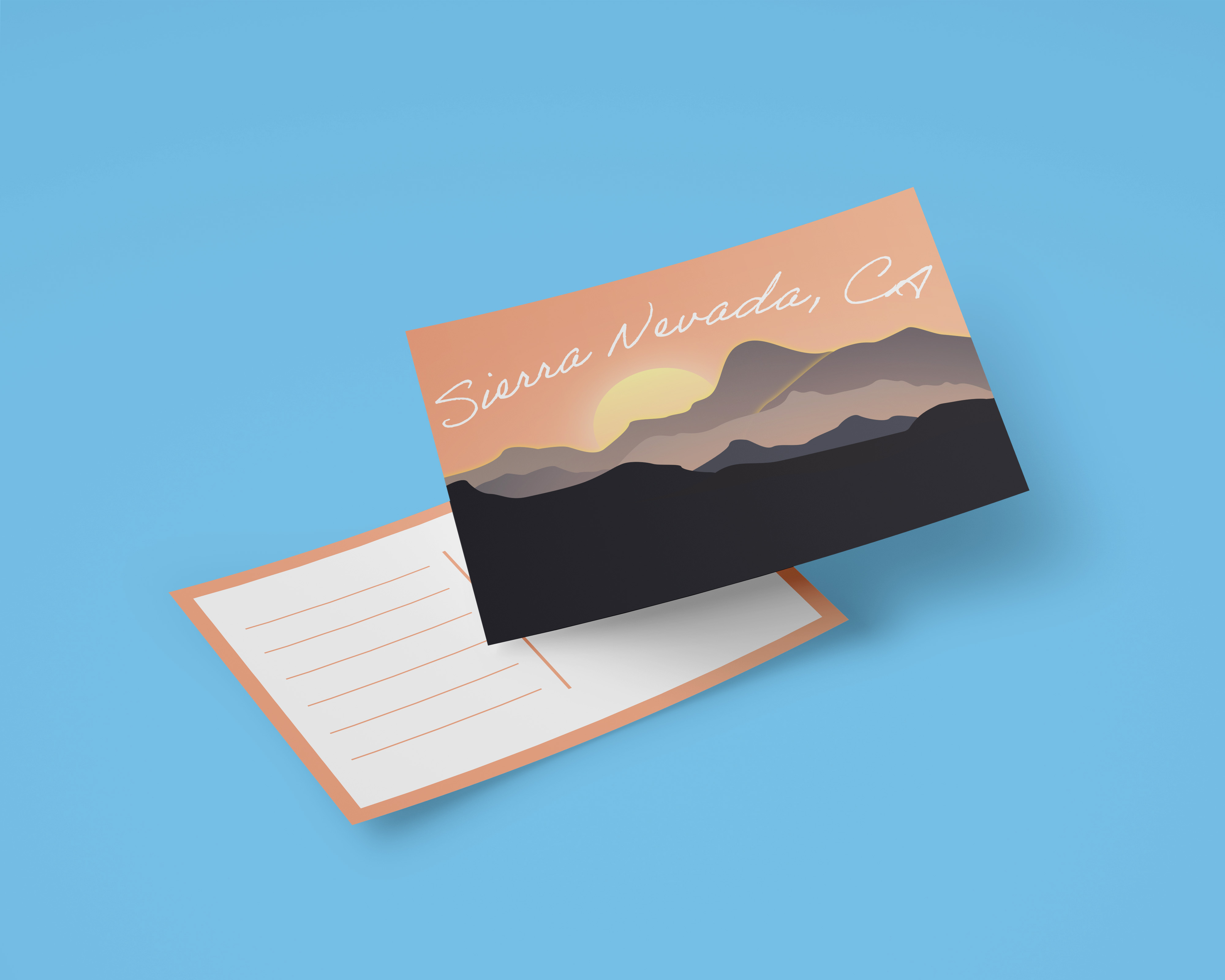 Mountain Landscape Sunrise Postcard